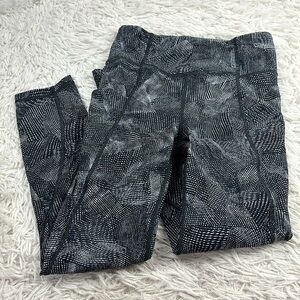 Lululemon Time To Sweat Crop *23" Free Spirit Alpine White Black